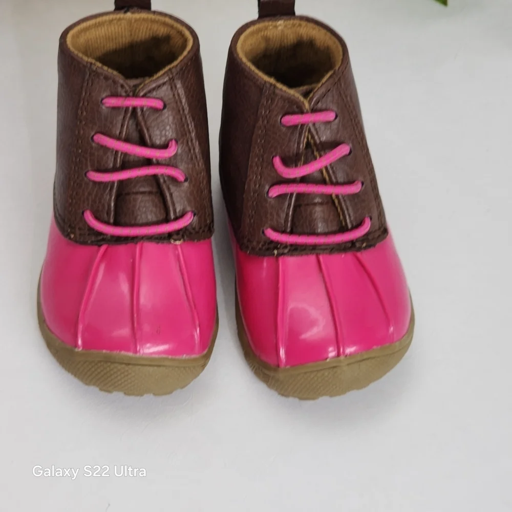Brown and Pink Kids Shoes